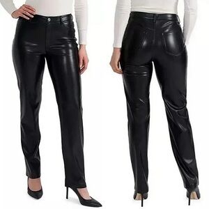 NWT‎ Joie Black Faux Leather Straight Leg Pants